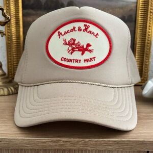 Ascot & Hart Beige Trucker Hat